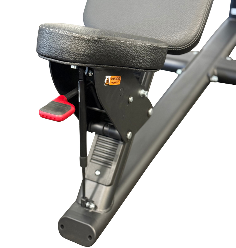 Incline chest fly with adjustbale seat on a white background.