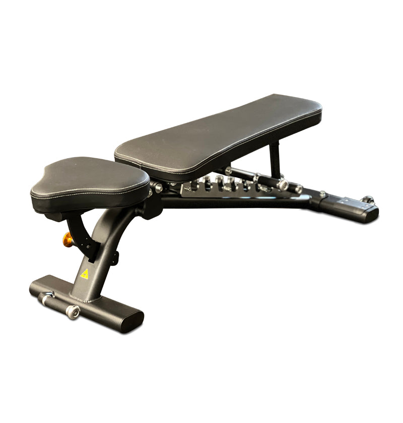 Adjustable Flat Incline Bench PL7328 displayed on a white background, showcasing its versatile design for workouts.