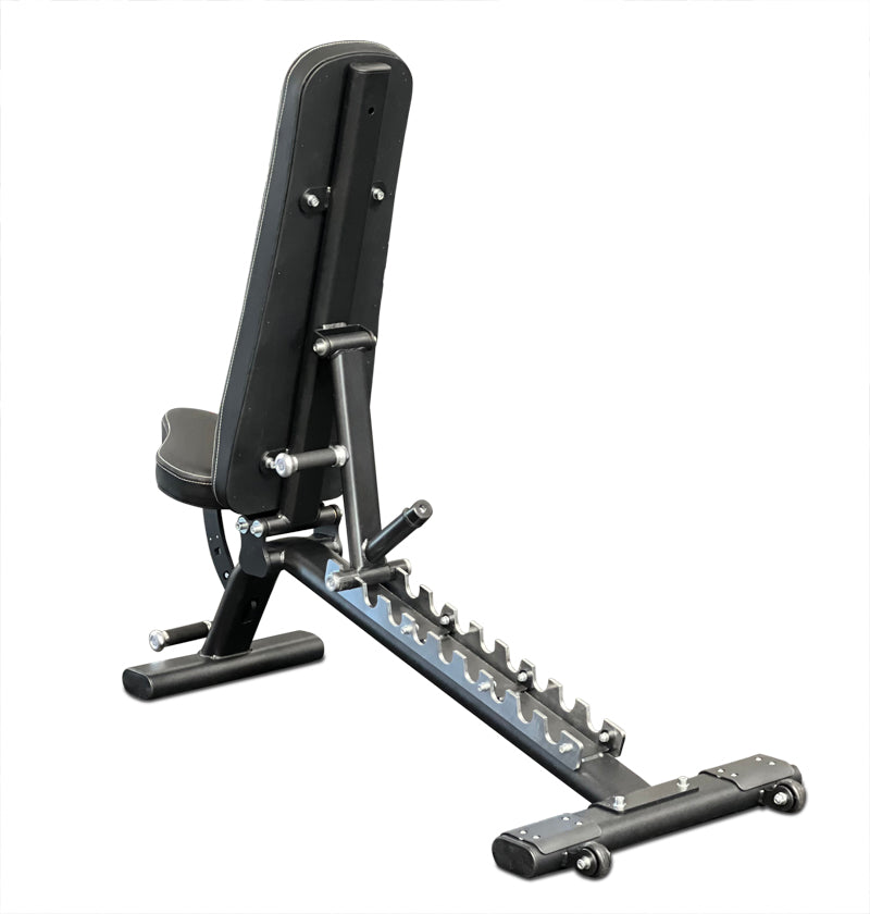 Adjustable Flat Incline Bench PL7328 displayed on a white background, showcasing its versatile design for workouts.