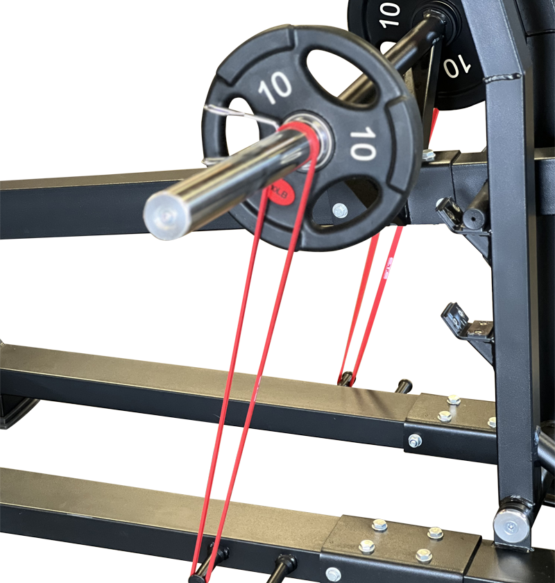 Belt squat resistance band pegs