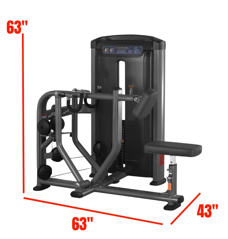 Compound Row labeled with dimensions