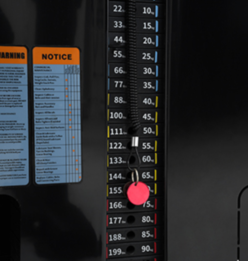 Assisted Chin Dip Black Selectorized Gym Equipment Close Up Weight Stack