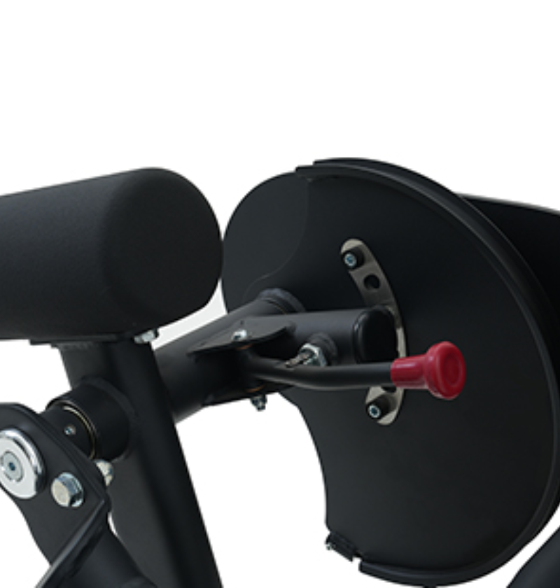Leg Extension Black Selectorized Gym Equipment Close Up
