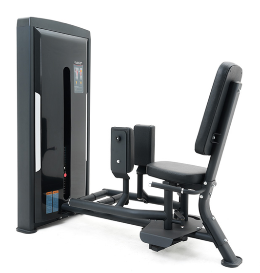 Hip Abduction Adduction Black Selectorized Gym Equipment Displayed on a White Background