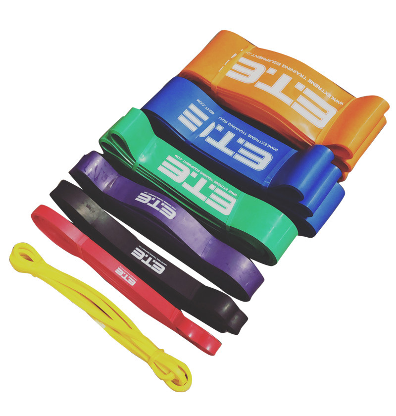 41" resistance bands extreme training equipment varying in size and color