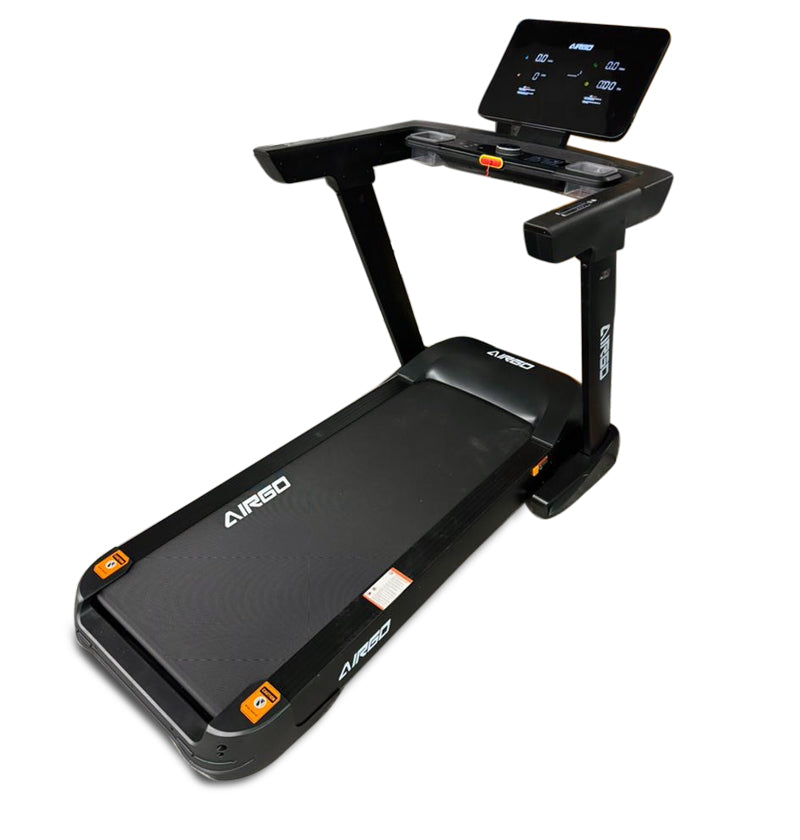 AirGo Folding Treadmill E6601 with a digital monitor for tracking workout progress.