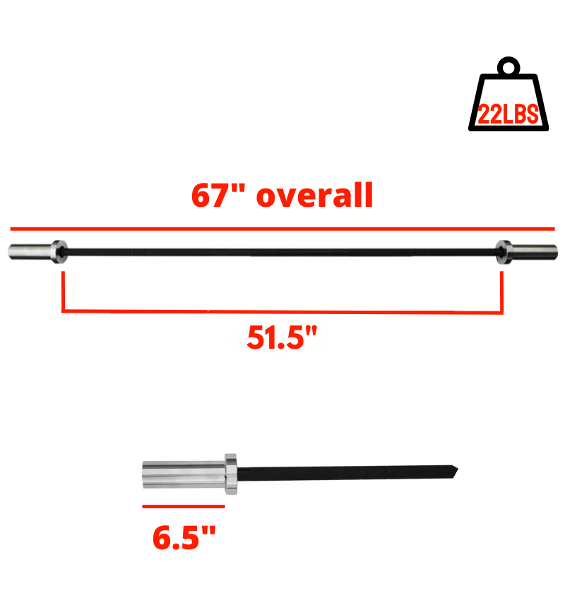 A bar with marked measurements indicating its length and dimensions clearly.