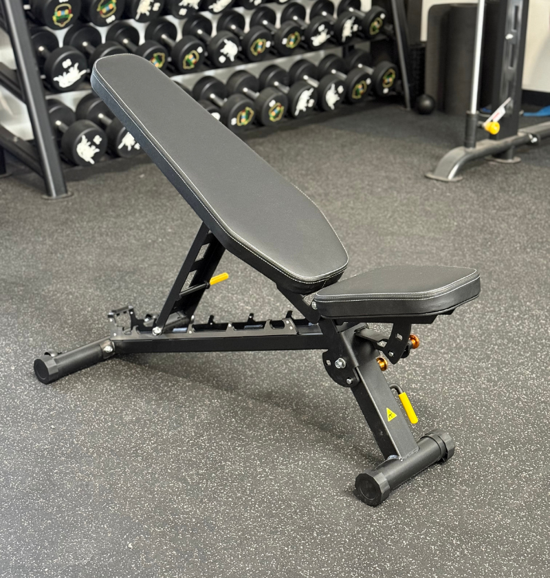 foldable incline bench in gym setting