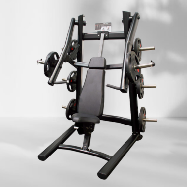 A gym machine showcasing a bench and weights, ideal for various strength training workouts.