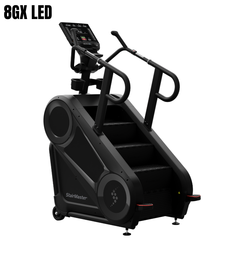 StairMaster exercise machine with 8GX LED display on a white background