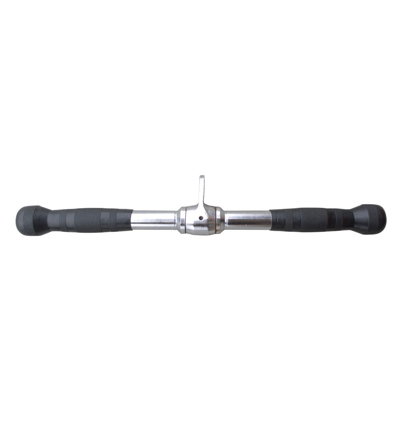 Durable 19"" solid metal straight bar for home and commercial gym use.