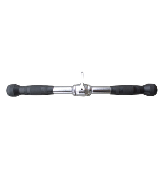 Durable 19"" solid metal straight bar for home and commercial gym use.
