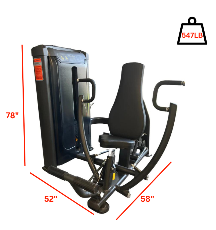 Chest Press with labeled dimensions