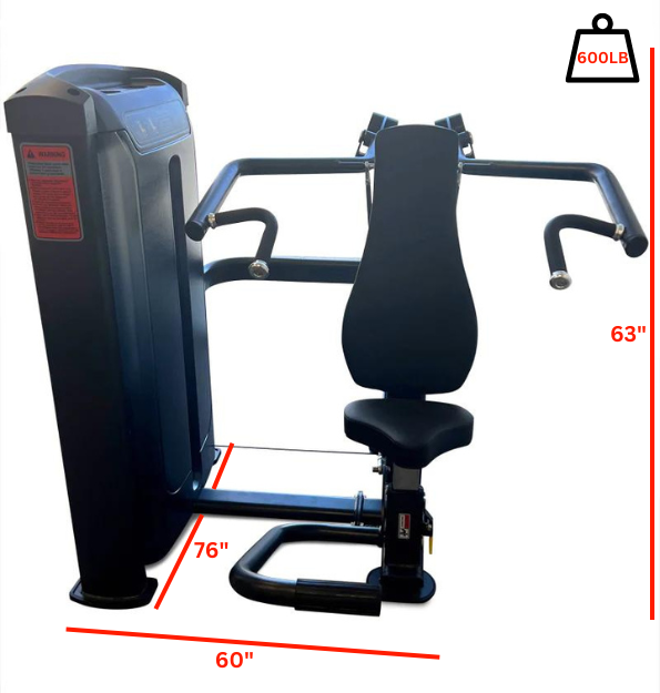Shoulder Press with Labeled Measurements