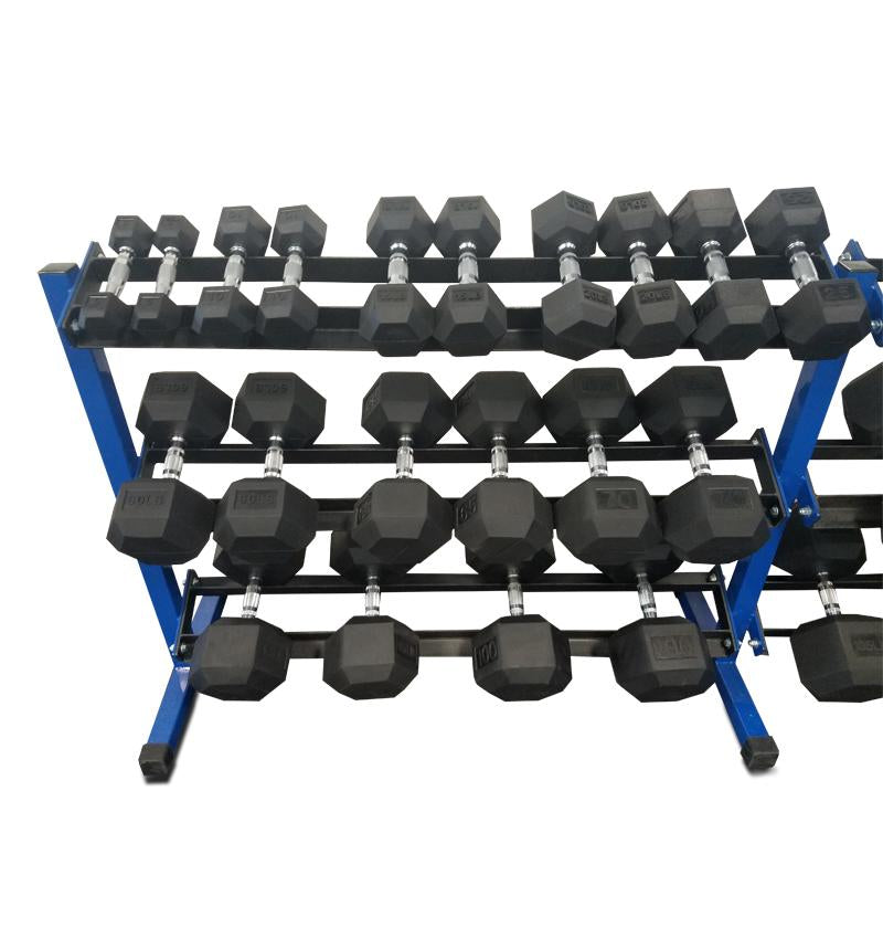 5-50 rubber dumbbell set