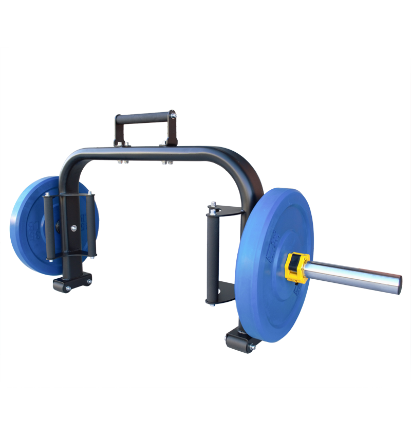 Open trap bar with blue weights