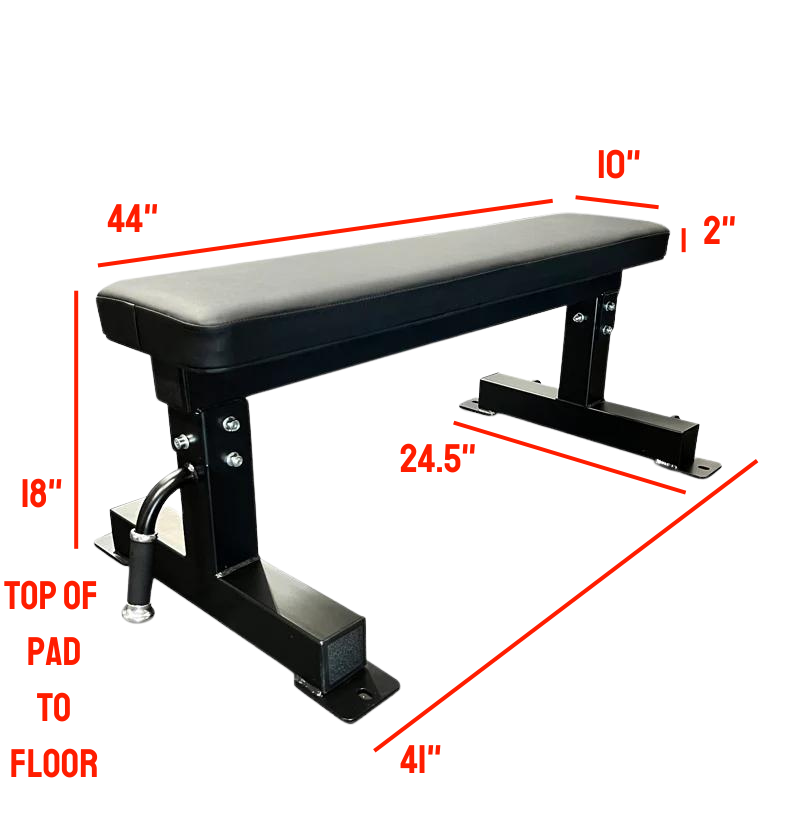 bench displaying measurements for both the top and bottom surfaces, highlighting its dimensions clearly.