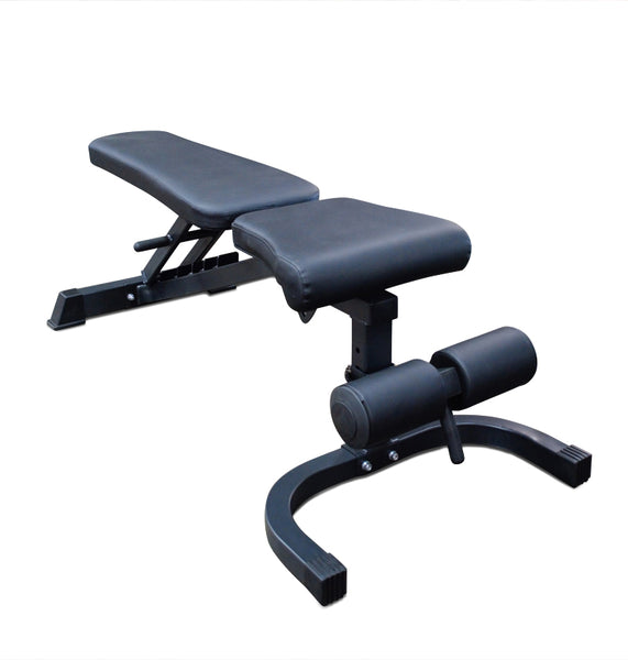 Bench with rack online and weights