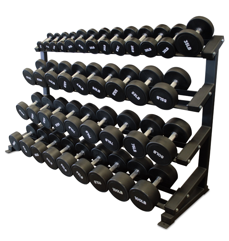 5-100lb urethane dumbbell set