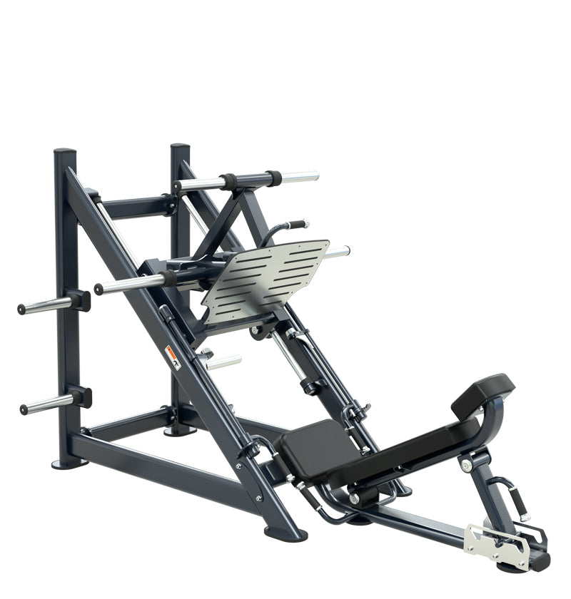 Upright incline bench displayed on a white background, labeled as 45 Degree Leg Press PL7318, available for pre-order.