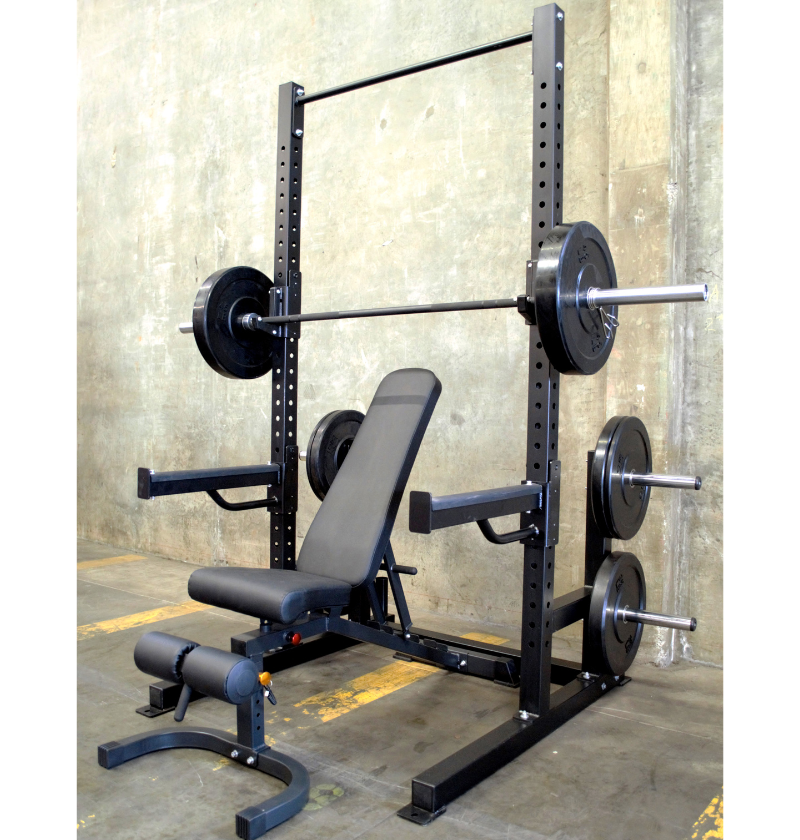 A deluxe squat rack package deal by E.T.E.