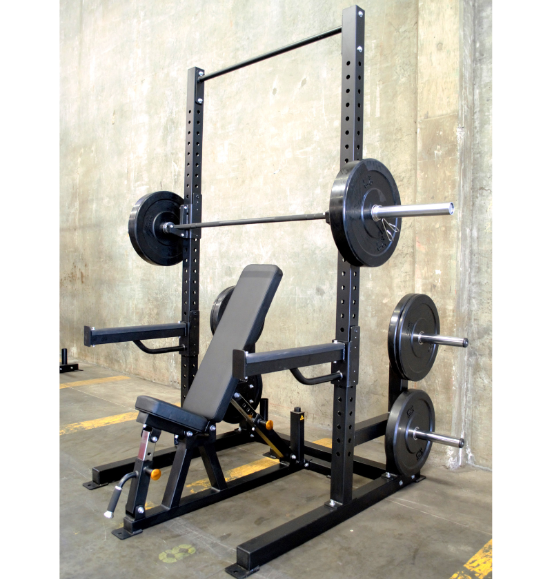 A deluxe squat rack package deal by E.T.E.