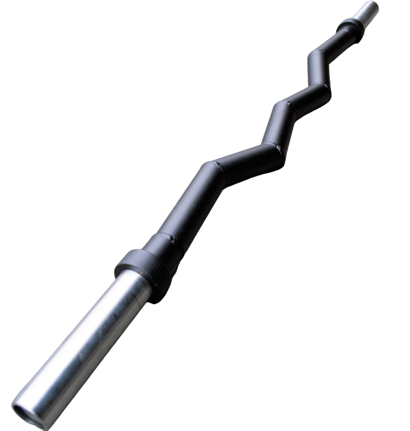 A long Olympic Fat Curl Bar featuring a thick handle, ideal for enhancing arm and shoulder workouts.