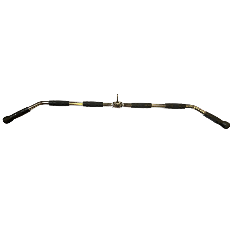 Revolving lat bar attachment featuring two handles, designed for effective strength training.
