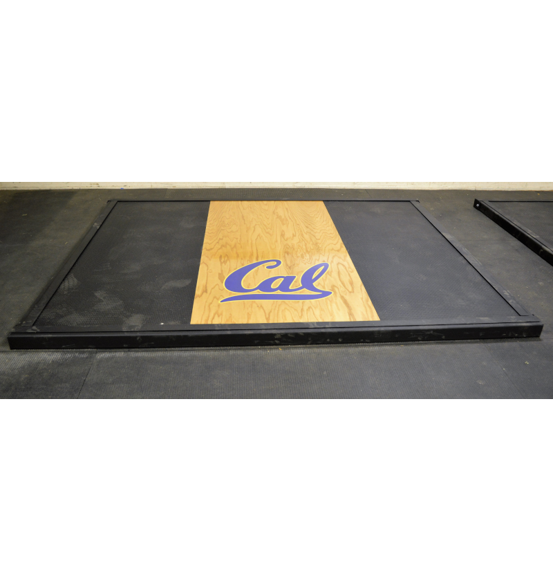 Olympic lifting platform with California bears logo