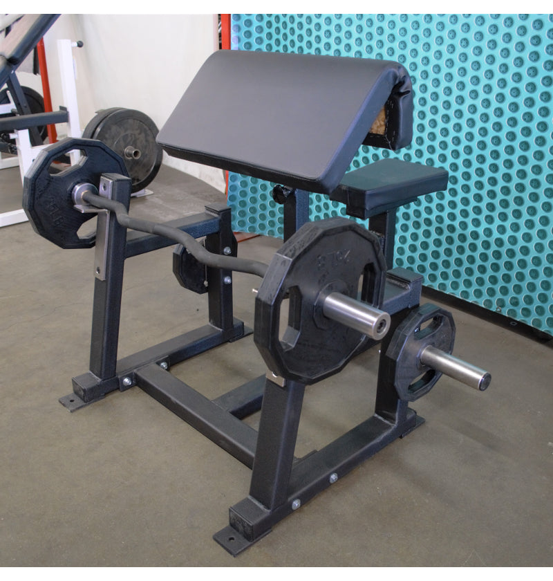 Preacher Curl Bench w/ weight holders