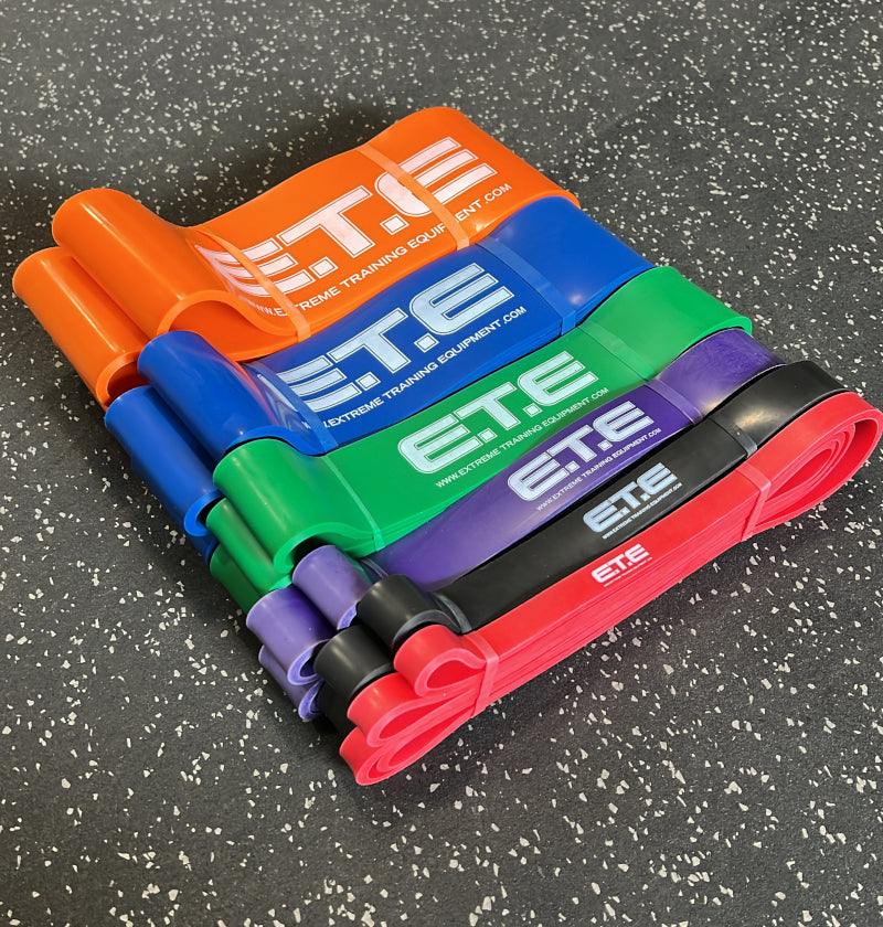 Set of 41" resistance band varying in size and color