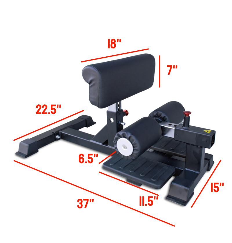 sissy squat bench PL7389 with dimensions