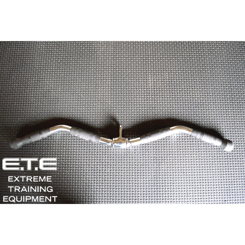 Gym-ready metal EZ Curl Bar attachment with sturdy construction for workouts.