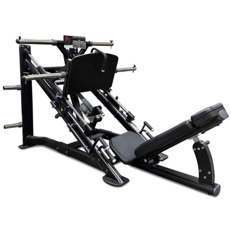 45 degree linear leg press pictured on a white background. 