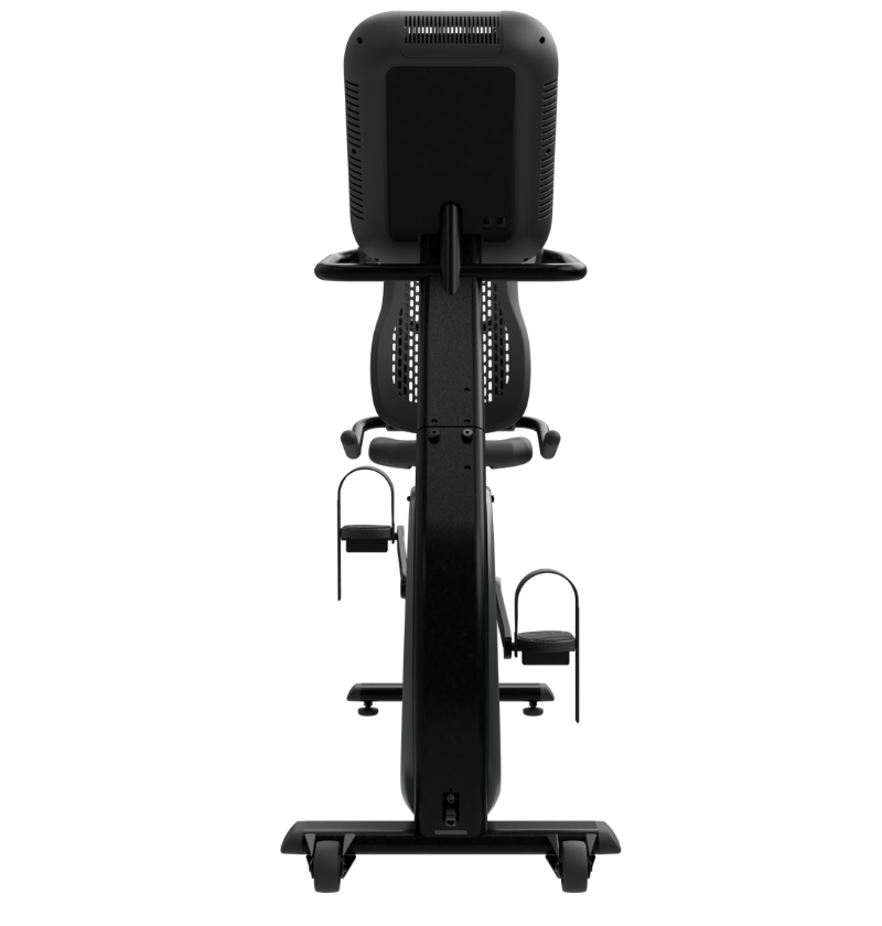 Black Star trac 4 series recumbent bike on a white background