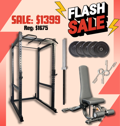 Gym equipment power cage package deal