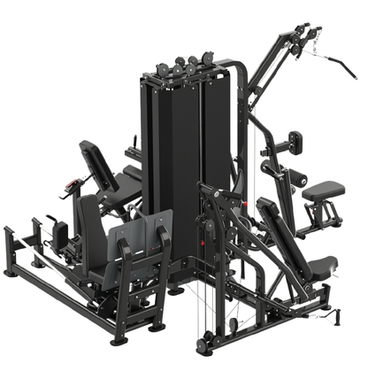 BS023 4 Stack multi station gym equipment displayed on white background