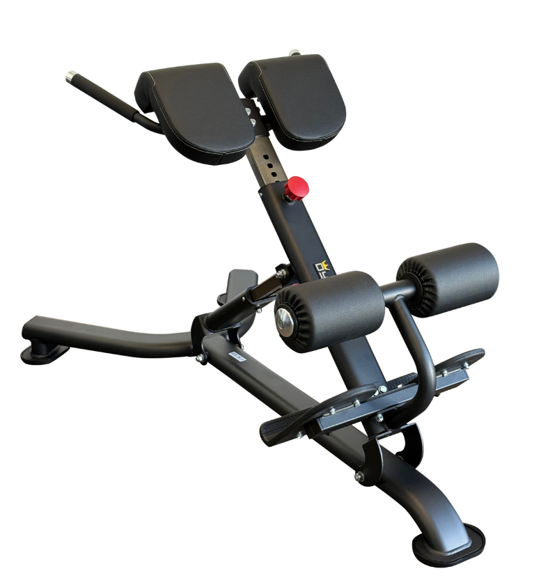 45 Degree Hyperextension black workout equipment displayed on a white background 