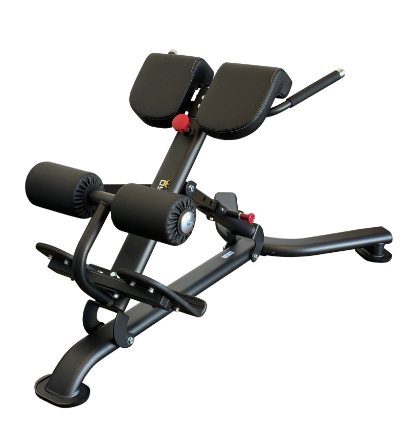 45 Degree Hyper Extension black workout equipment displayed on a white background 