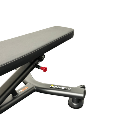 DR016 Adjustable Bench black workout bench padded back cushion close up displayed on white background