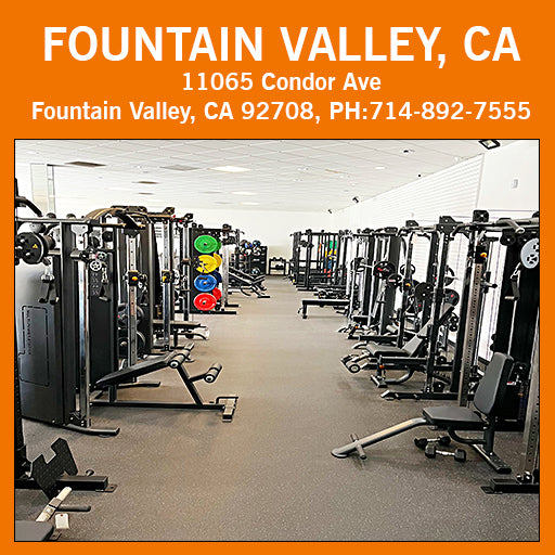 Fitness center exterior in Fountain Valley, CA, featuring modern architecture and a welcoming entrance for gym-goers.