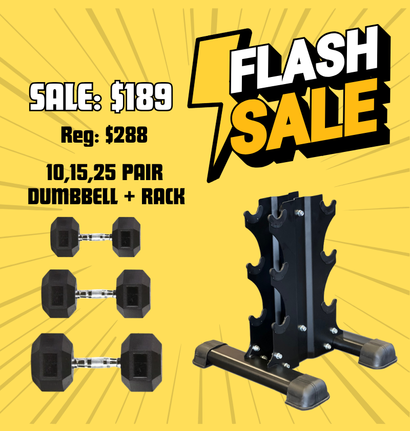 3 Pair Dumbbell + Vertical Rack Package FLASH SALE
