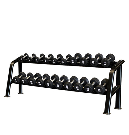 2 tier dumbbell rack with saddles