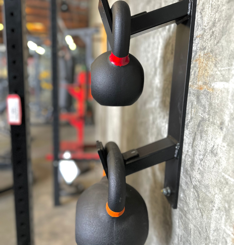 wall mounted kettlebell rack