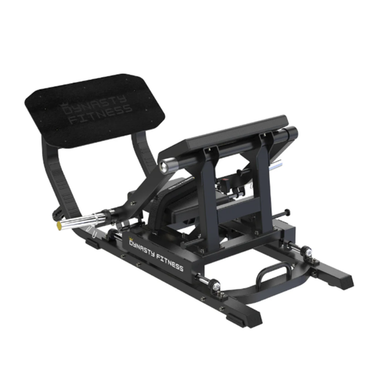 Hip Thruster Black Plate Loaded Gym Equipment Displayed on a White Background 