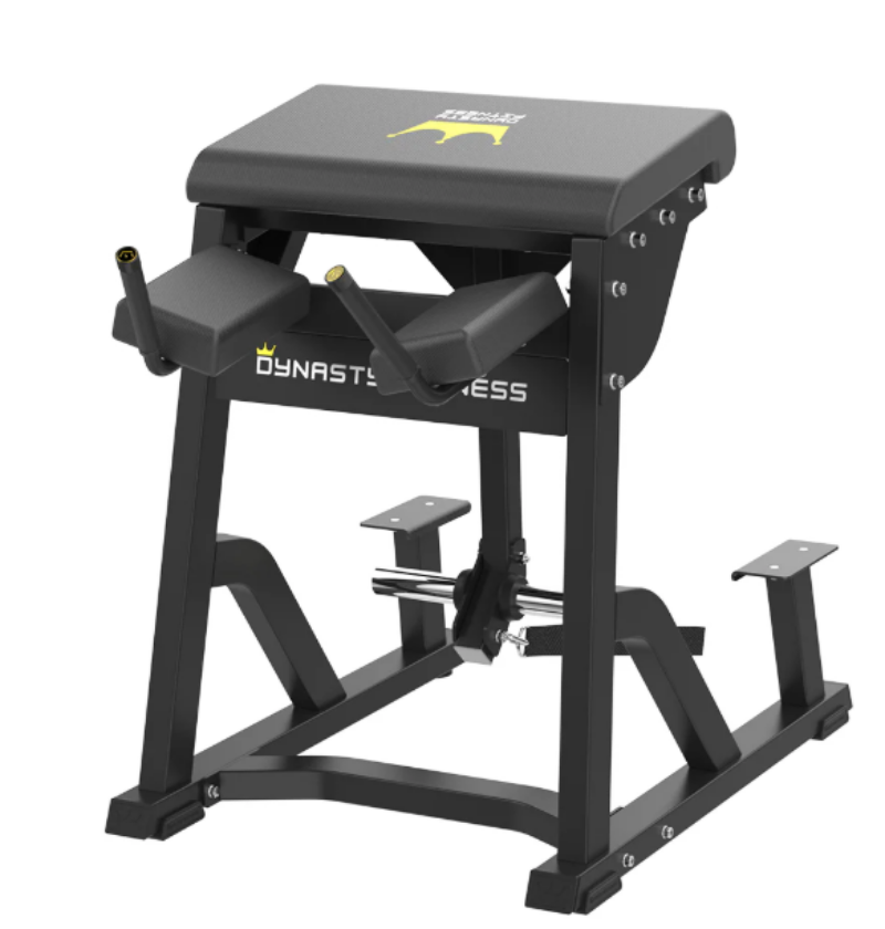 Reverse Hyper Black Plate Loaded Gym Equipment Displayed on a White Background 