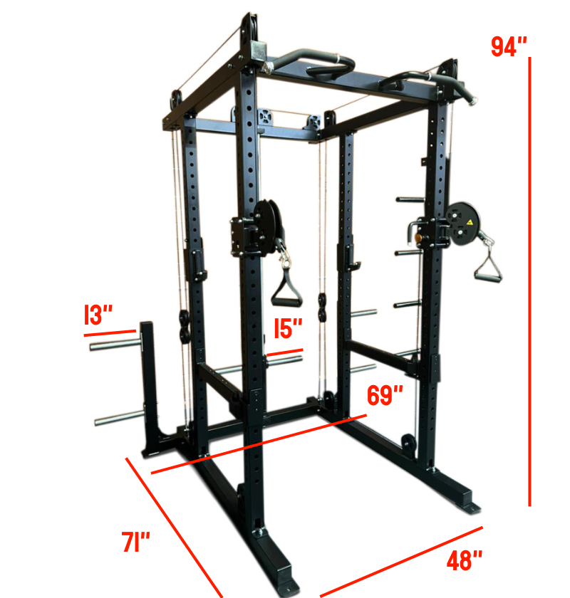 PL7320D Power Cage with Plate Loaded Functional Trainer