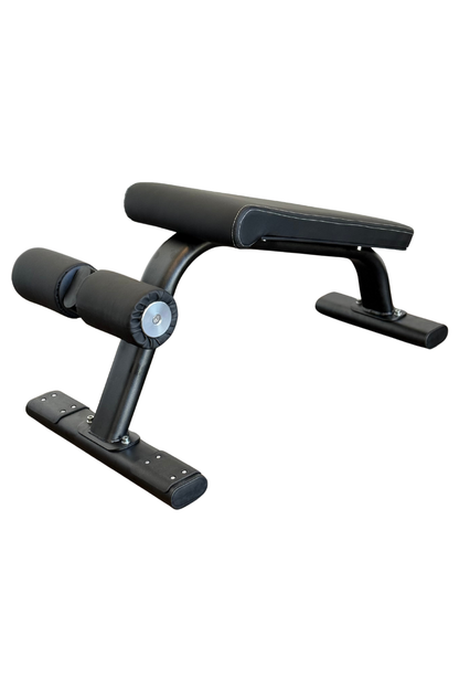Black ab bench on a white background