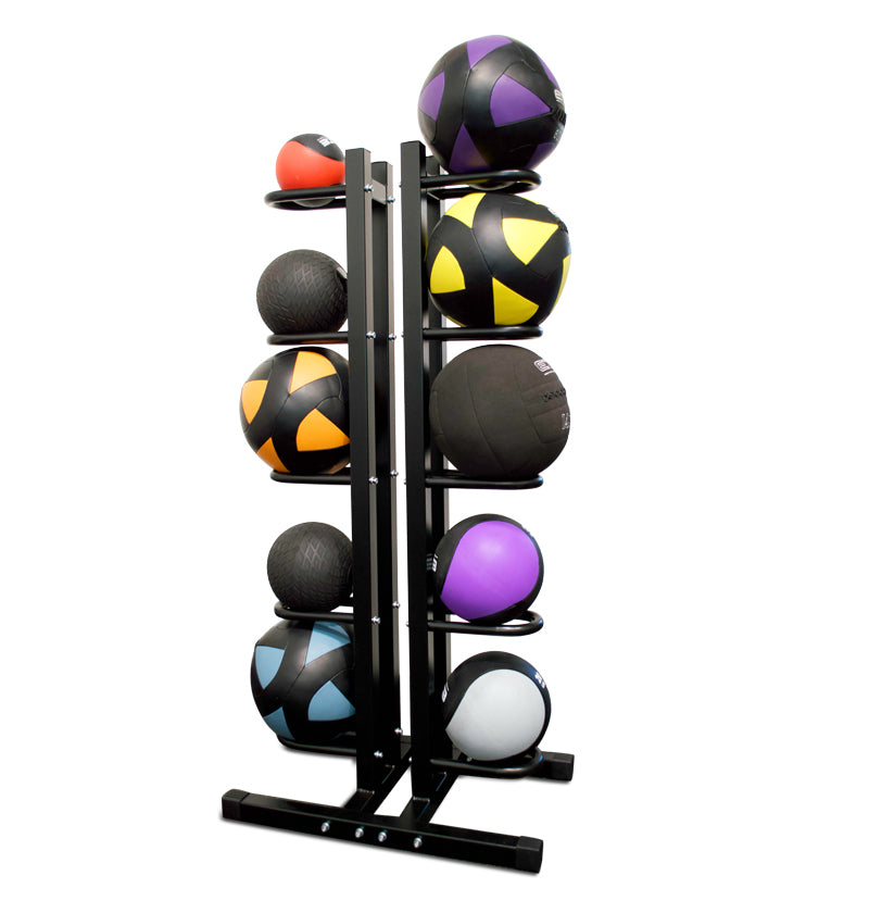 double sided medicine ball rack