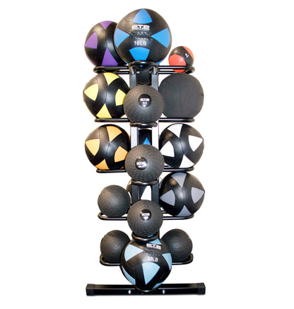 four sided medicine ball rack